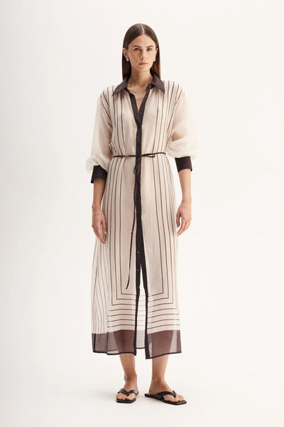 Havana Maxi Dress - Chocolate Stripe