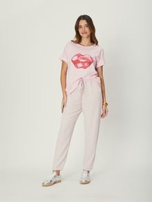 Jade Relaxed Tee - Lips Pink