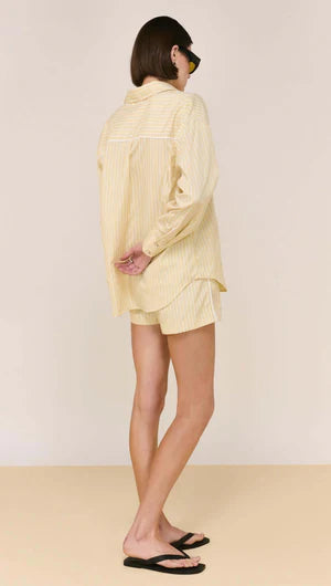 Zeno Striped Shorts - Butter Yellow
