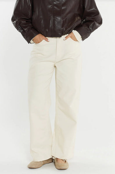Nuala Wide Leg Jeans - Parchment Cream - et seQ fashion