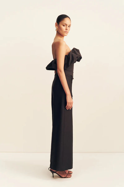 Otis Wide Leg Belted Pant - Black