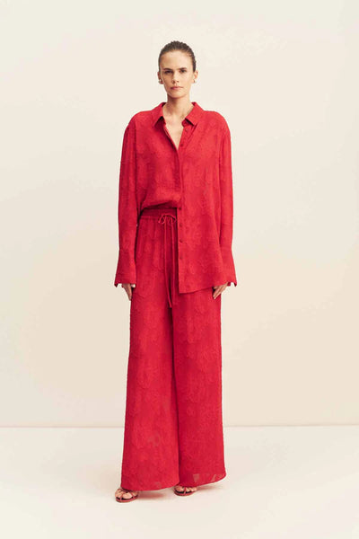 Bowery Drawstring Pant - Cherry - et seQ fashion