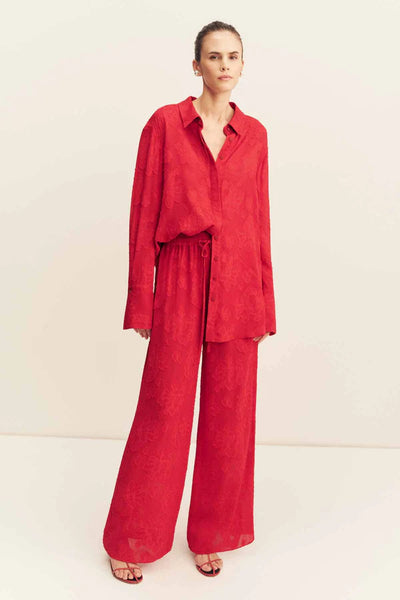 Bowery Drawstring Pant - Cherry - et seQ fashion