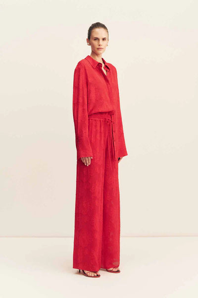Bowery Drawstring Pant - Cherry - et seQ fashion