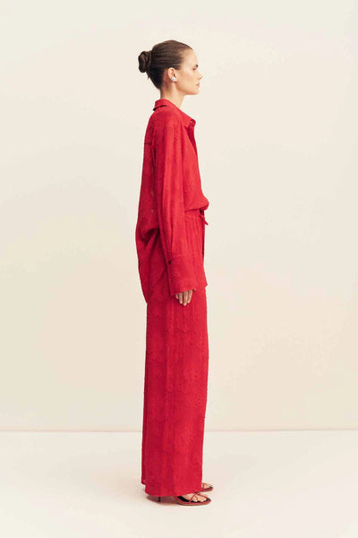 Bowery Drawstring Pant - Cherry - et seQ fashion