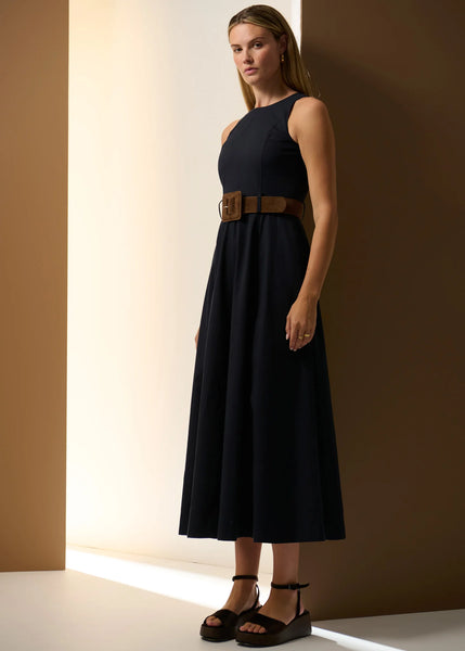 Odette Belted Dress - Ink - et seQ fashion