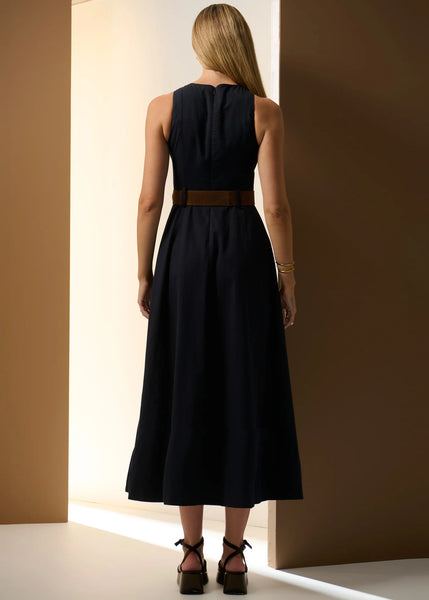 Odette Belted Dress - Ink - et seQ fashion