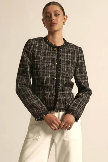 Quill Jacket - Black Porcelain Check