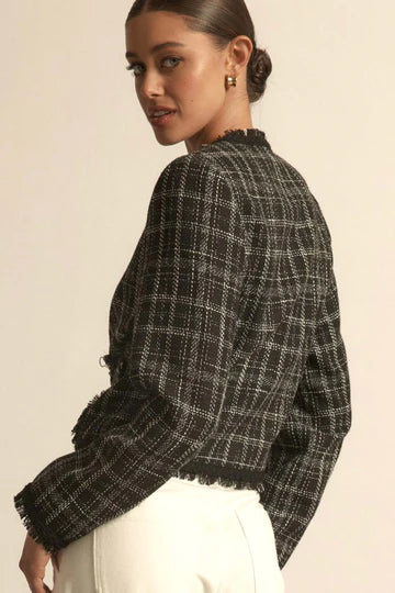 Quill Jacket - Black Porcelain Check