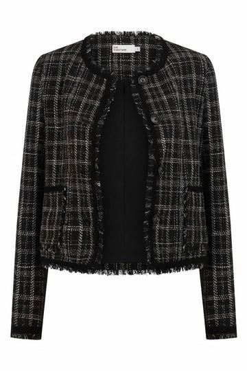 Quill Jacket - Black Porcelain Check