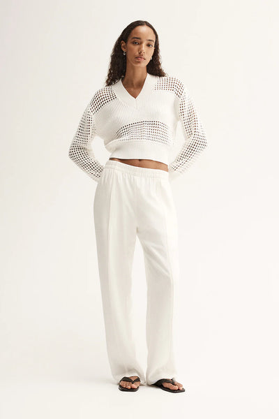 Aria Knit Jumper - White - et seQ fashion