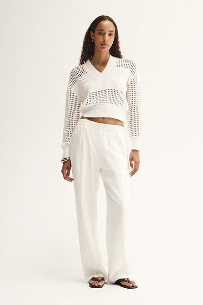 Aria Knit Jumper - White - et seQ fashion
