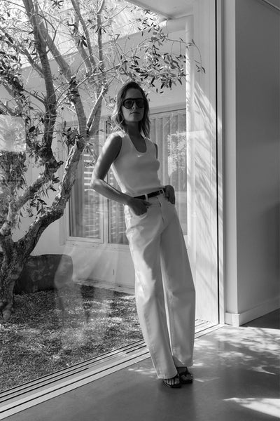 Chelsea Denim Barrel Leg Jean - Ivory - et seQ fashion