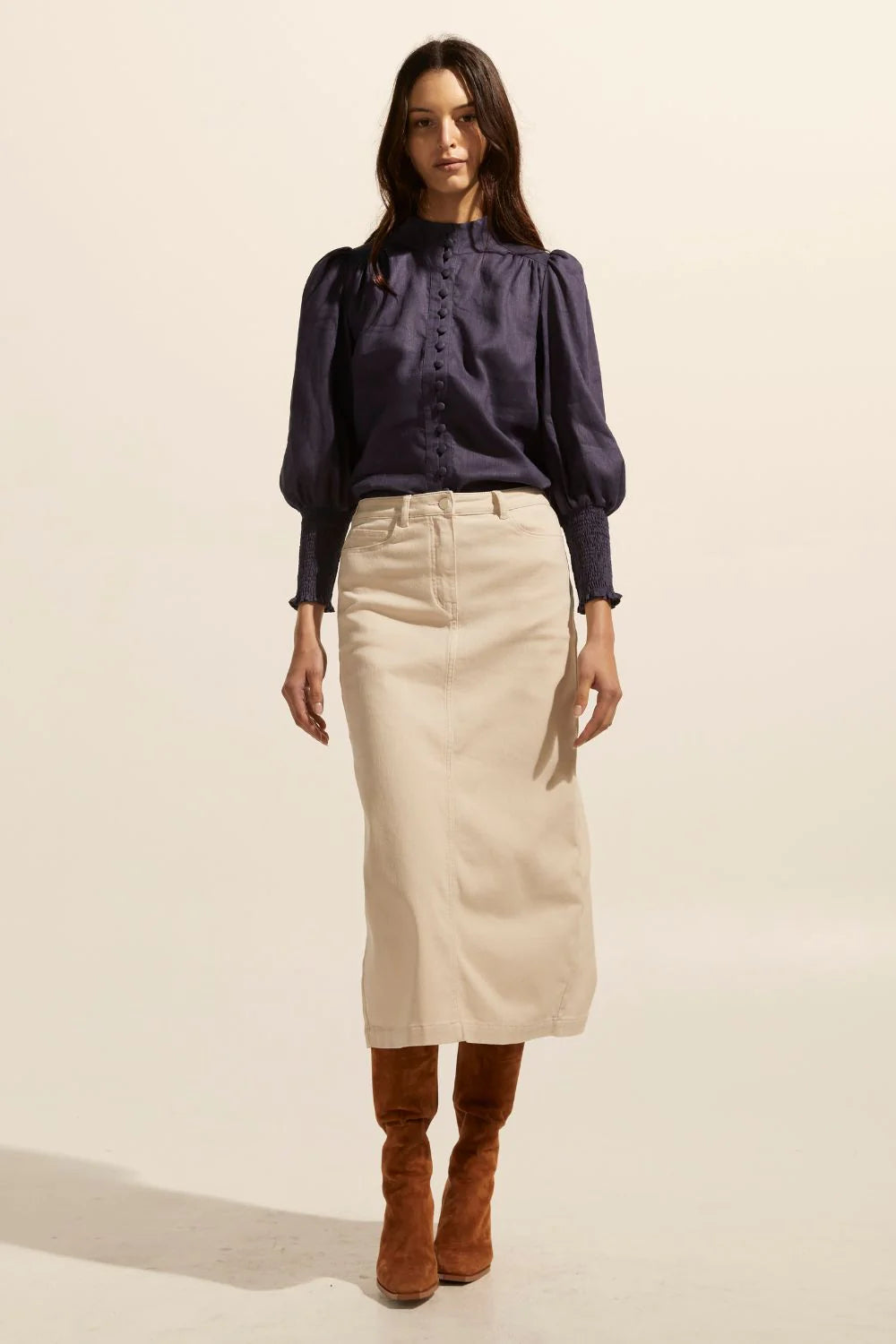 Accord Skirt - Stone - 30% OFF AUTOMATICALLY APPLIED AT CHECKOUT - et seQ fashion