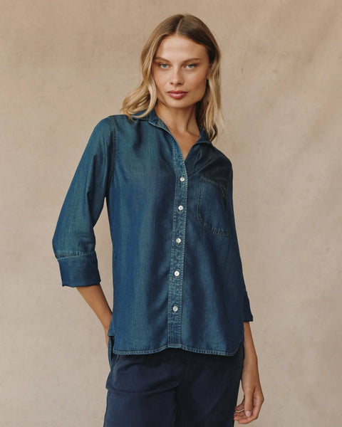 Shirt Tail Button Down - Twilight Rinse Wash - PRE ORDER - et seQ fashion