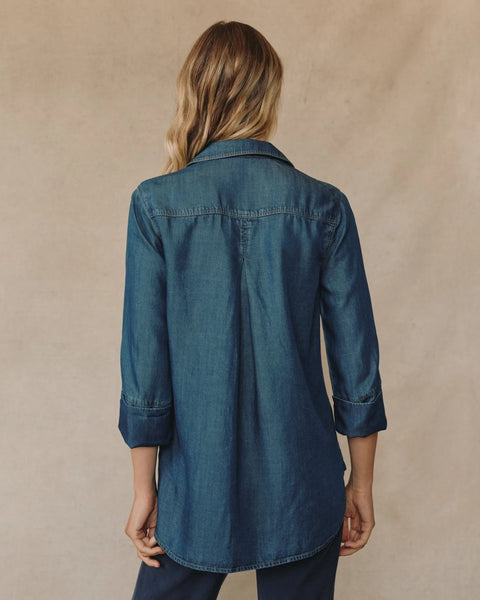 Shirt Tail Button Down - Twilight Rinse Wash - PRE ORDER - et seQ fashion