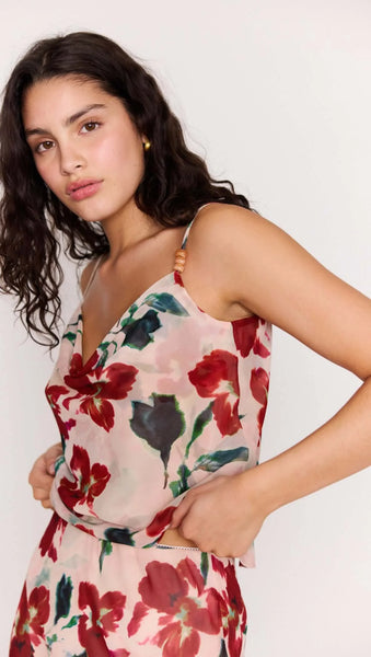 Arabella Bias Cami - Red Floral - et seQ fashion