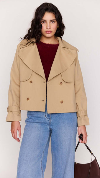 Aya Cropped Trench - Taupe - et seQ fashion