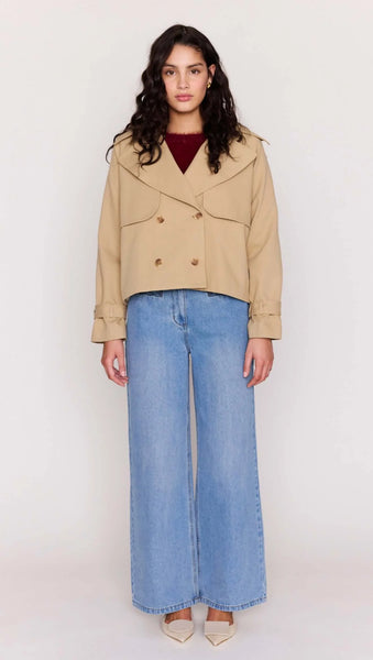 Aya Cropped Trench - Taupe - et seQ fashion