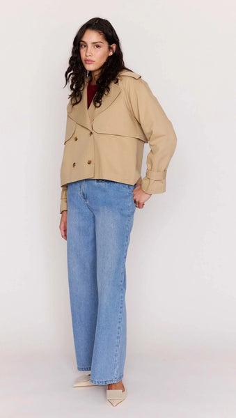 Aya Cropped Trench - Taupe - et seQ fashion