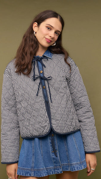 Joe Reversible Quilted Jacket - Navy/White - et seQ fashion
