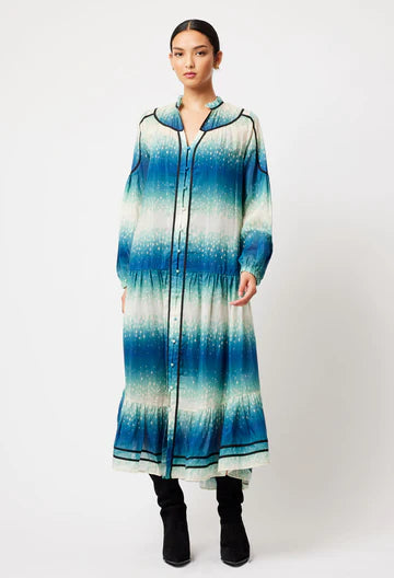 Venus Cotton Silk Dress - Galaxy Print