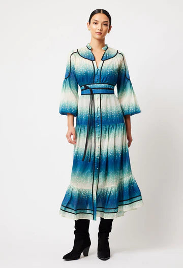 Venus Cotton Silk Dress - Galaxy Print