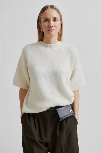 Wanda Short Sleeve Knit - Dark Chalk - et seQ fashion