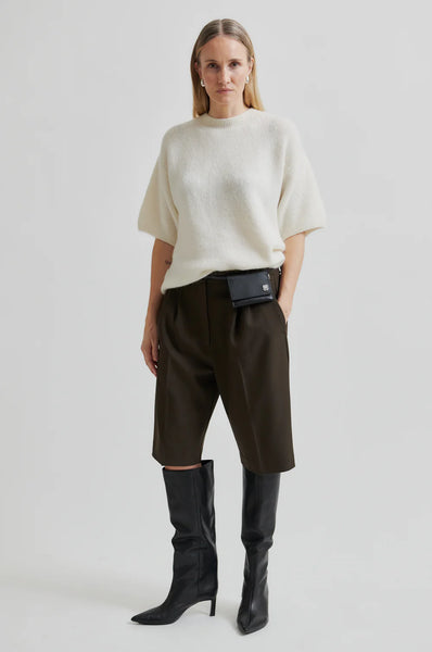 Wanda Short Sleeve Knit - Dark Chalk - et seQ fashion