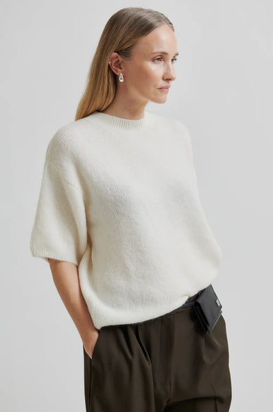 Wanda Short Sleeve Knit - Dark Chalk - et seQ fashion