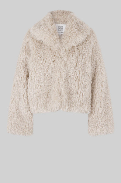 Ophie Fluffy Jacket - Tofu - et seQ fashion