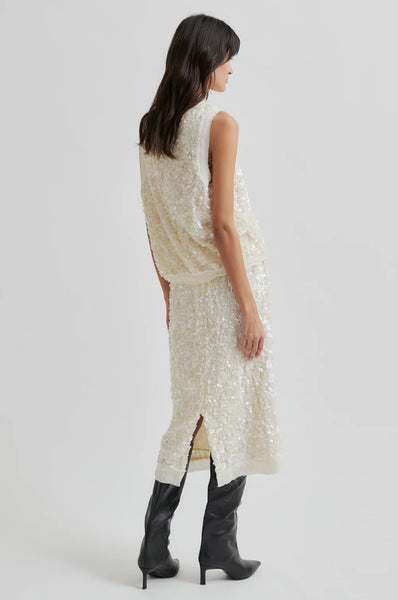 Shiny Skirt - Tofu / Sequin - et seQ fashion