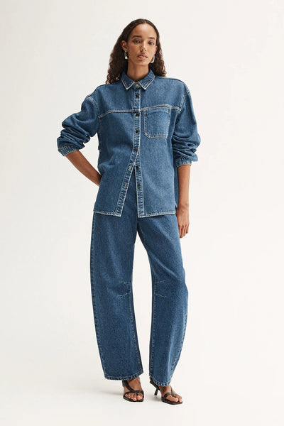 Kennedy Denim Shirt - Dark Indigo - et seQ fashion