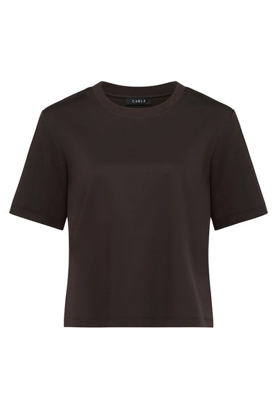 Pima Boxy Tee - Espresso - et seQ fashion