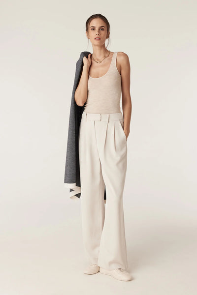 Superfine Merino Singlet - Oatmeal - et seQ fashion