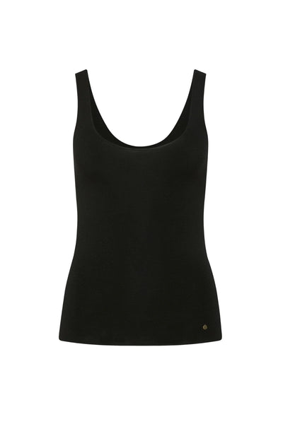 Superfine Merino Singlet - Black - et seQ fashion