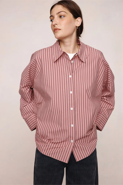 Edie Shirt - Rosewood Stripe - et seQ fashion