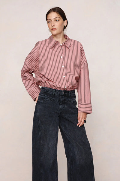 Edie Shirt - Rosewood Stripe - et seQ fashion