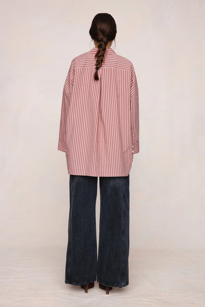 Edie Shirt - Rosewood Stripe - et seQ fashion