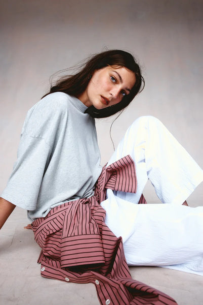 Edie Shirt - Rosewood Stripe - et seQ fashion