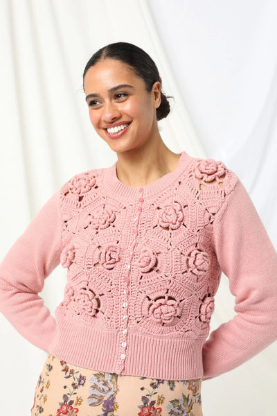 Audrey Knitted Cardigan - Rose - et seQ fashion