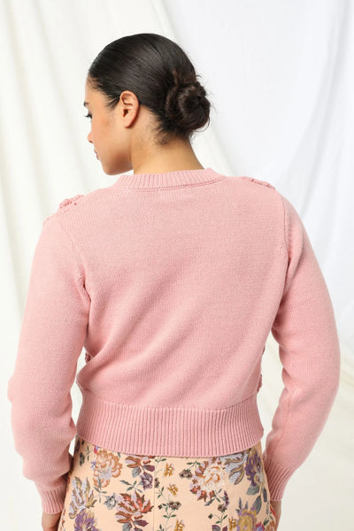 Audrey Knitted Cardigan - Rose - et seQ fashion