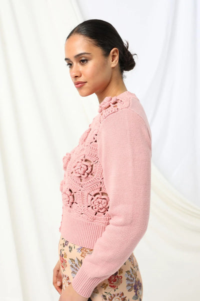 Audrey Knitted Cardigan - Rose - et seQ fashion