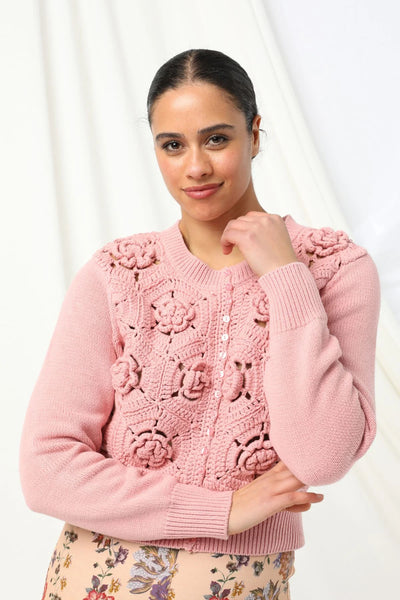 Audrey Knitted Cardigan - Rose - et seQ fashion