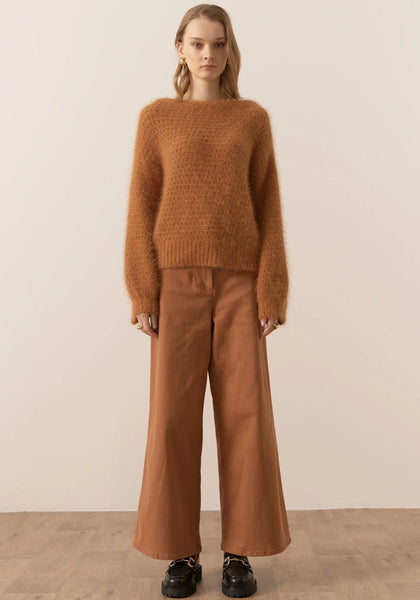 Genus Pointelle Knit  - Toffee A FURTHER 15% OFF AUTOMATICALLY APPLIED AT CHECKOUT