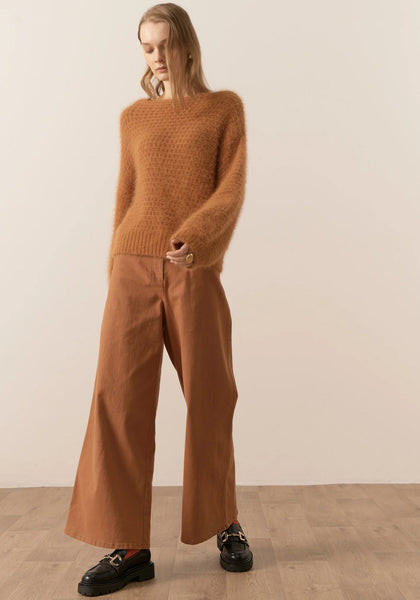 Genus Pointelle Knit  - Toffee A FURTHER 15% OFF AUTOMATICALLY APPLIED AT CHECKOUT