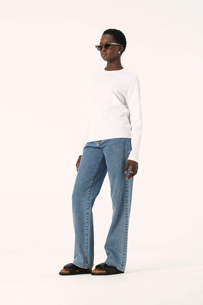 Zoe Long Sleeve Tee - White