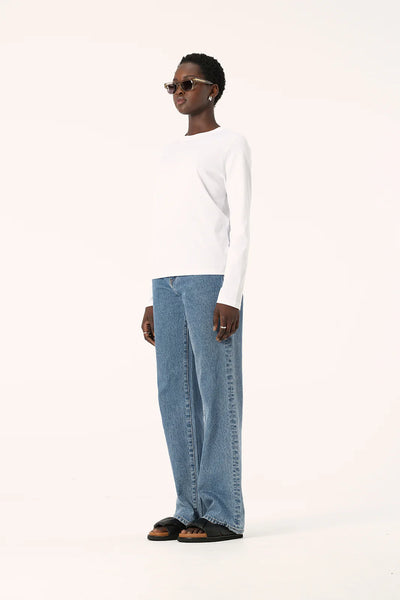 Zoe Long Sleeve Tee - White