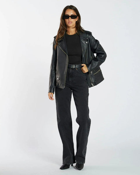 Echo High Straight Jeans - Tar Retro Black - PRE ORDER - et seQ fashion