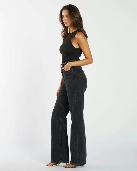 Echo High Straight Jeans - Tar Retro Black - PRE ORDER - et seQ fashion